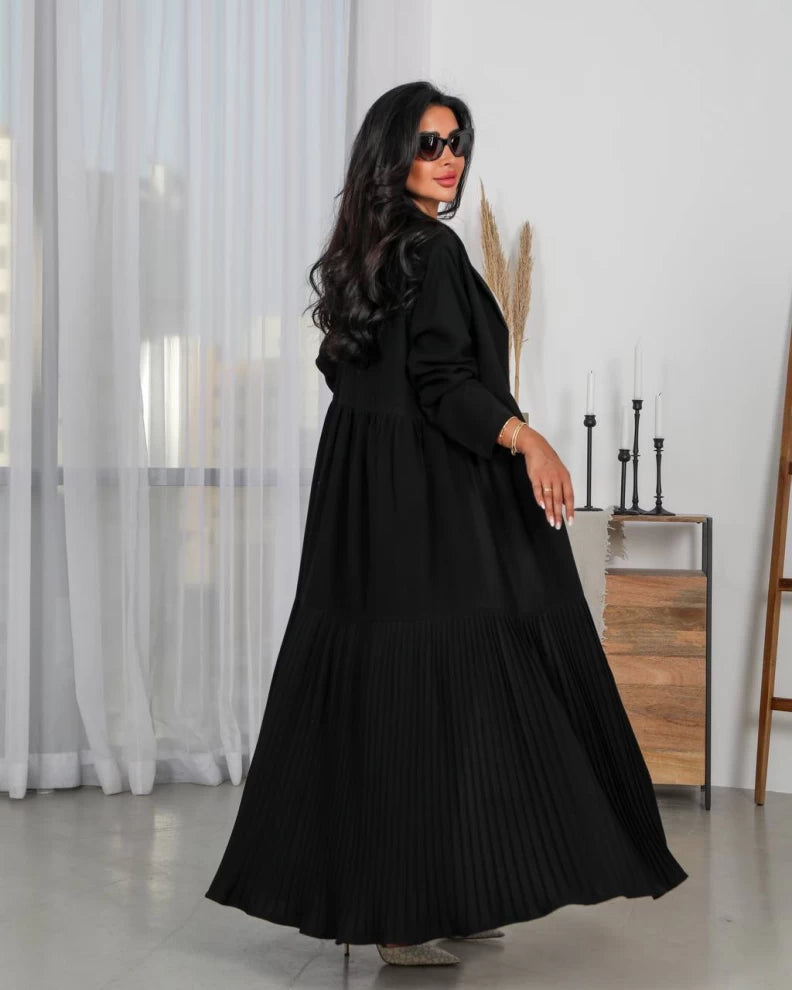 عباية كريب سوداء IB148 أسود 