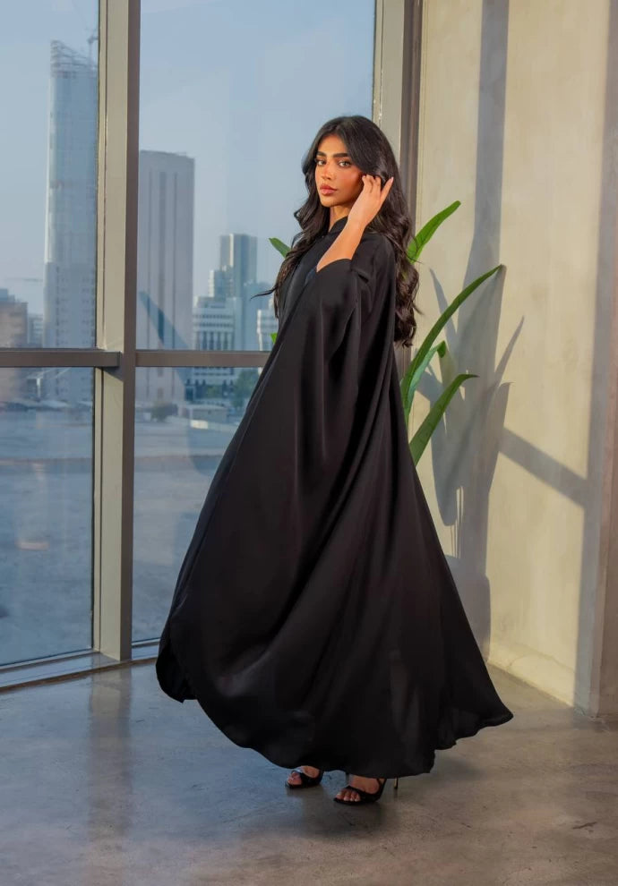 Black Bisht Abaya IB243 Balck (Free size)