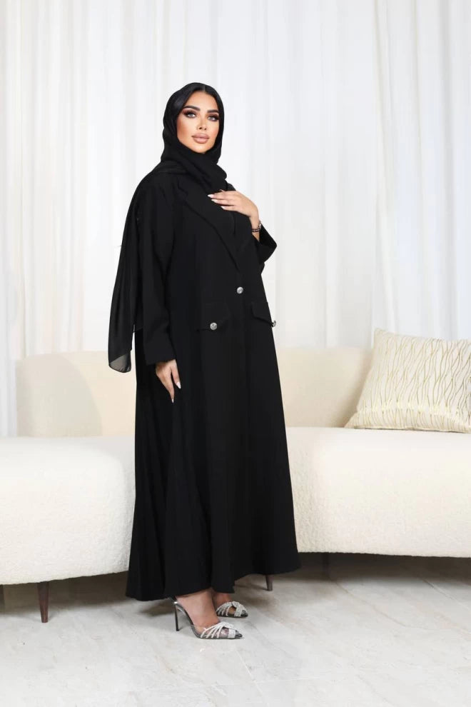 عباية كريب سوداء IB180 أسود 