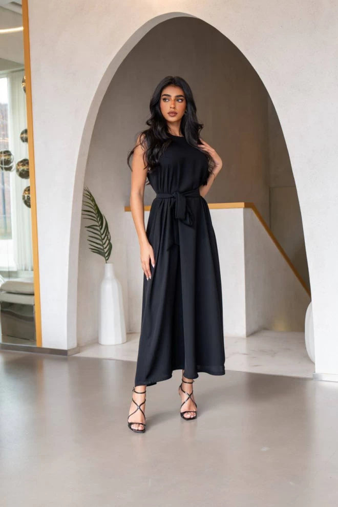 Black Crepe Dress IB1066 Black