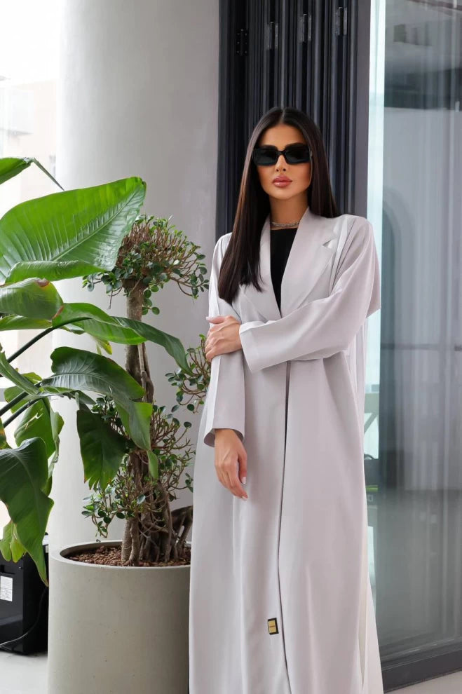 Beige Crepe Abaya IB157 Beage