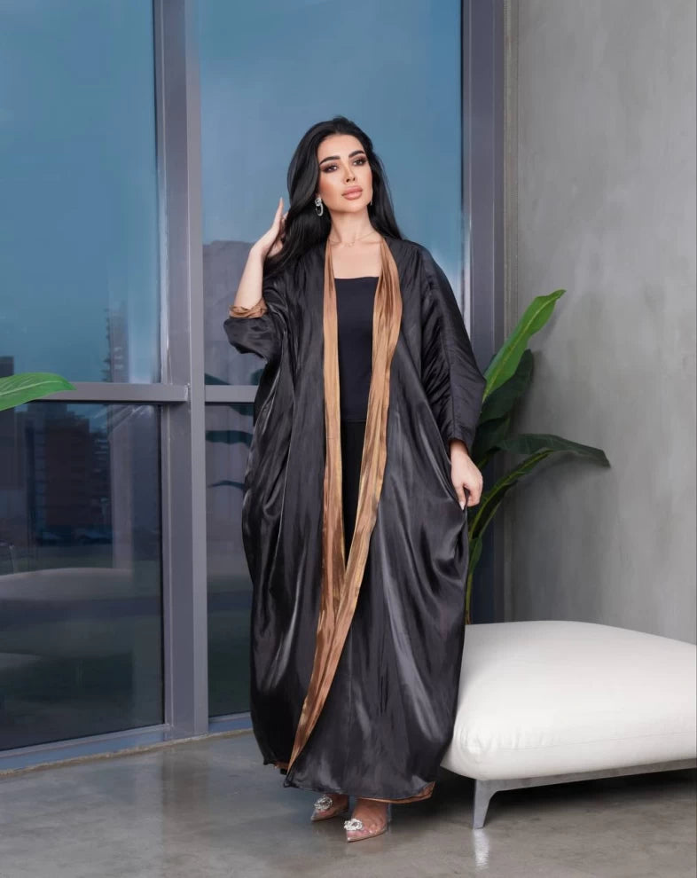 Abaya Crepe Silk Double Face IB155 (Free size)