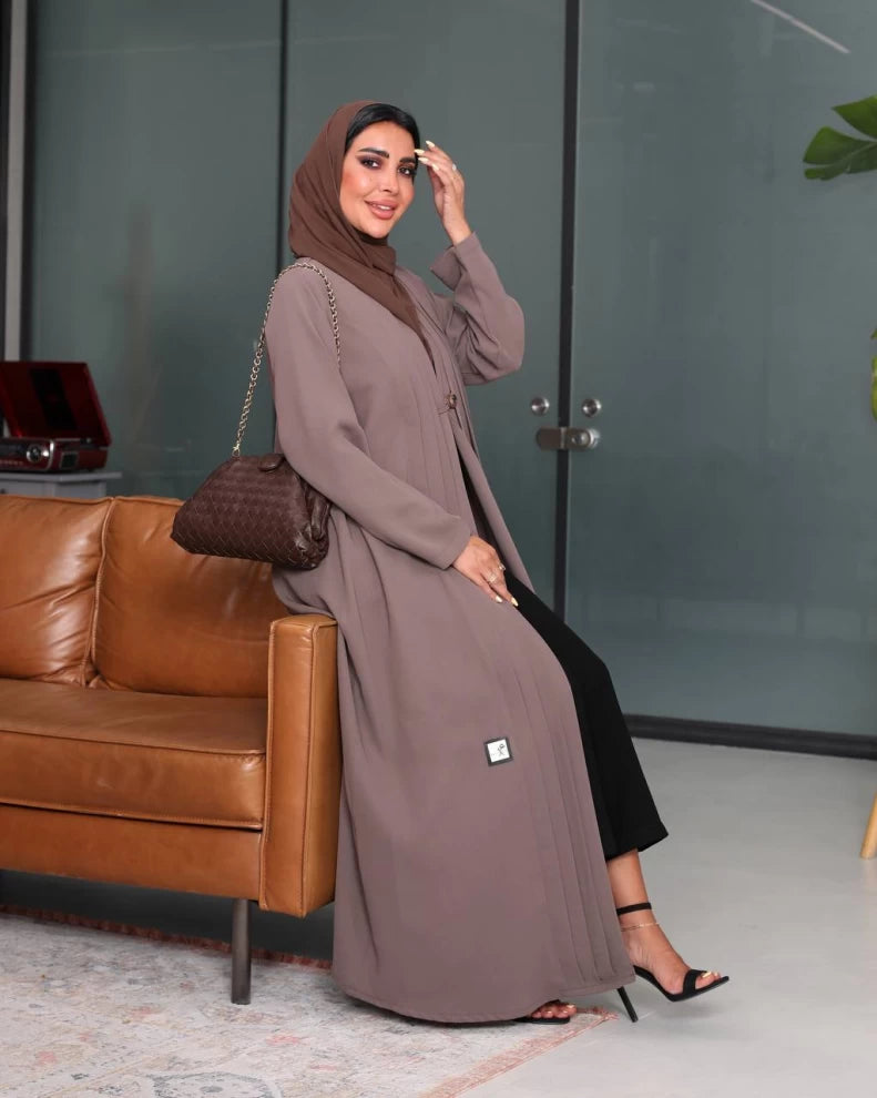 عباية بليزر كريب قهوة IB207 قهوة 