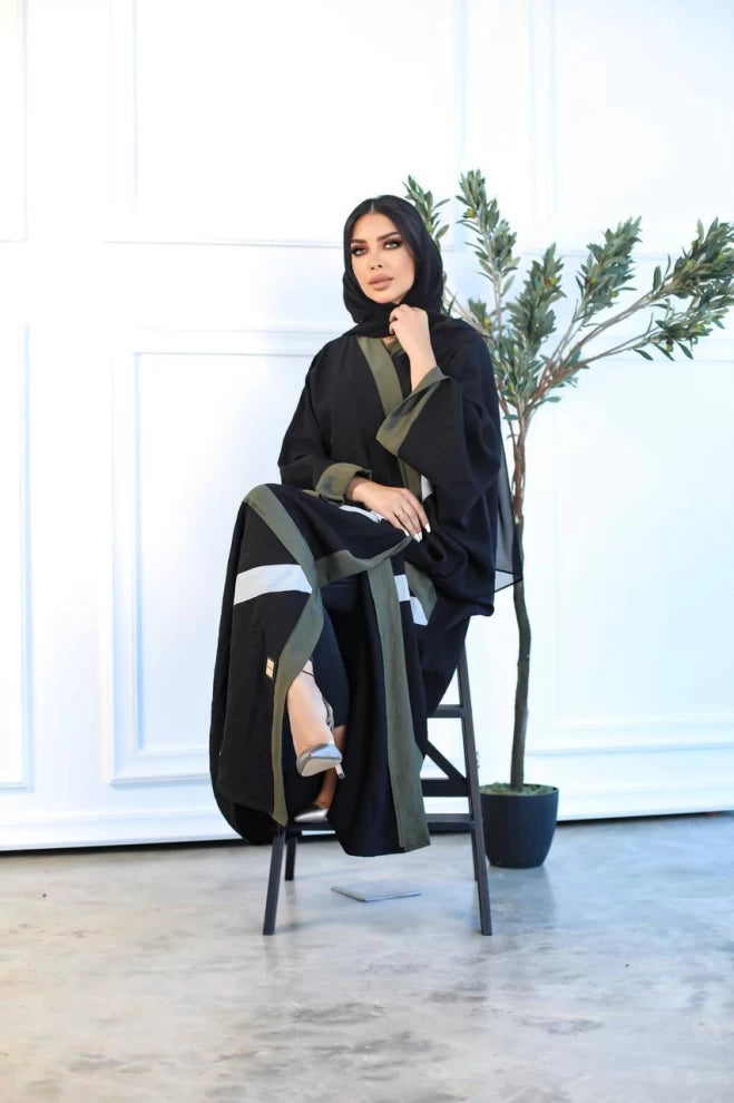 Crepe Free Size Abaya IB191 (Free size)