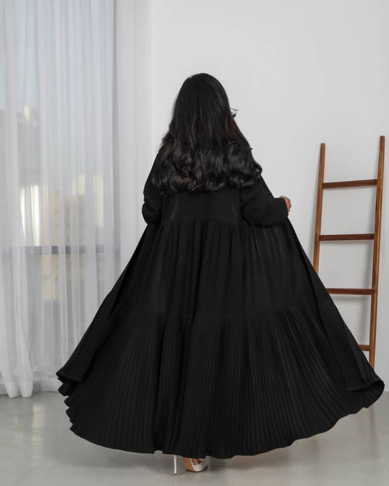 عباية كريب سوداء IB148 أسود 