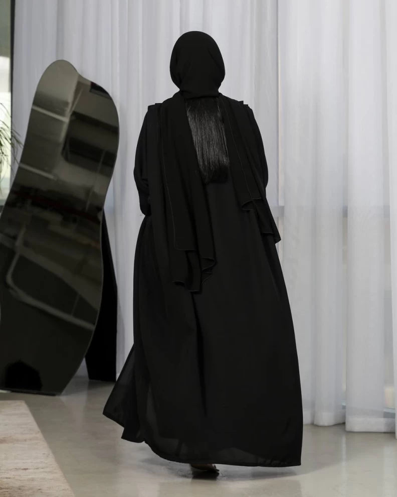 عباية إنترنت سوداء خام IB149 سوداء (مقاس واحد) 