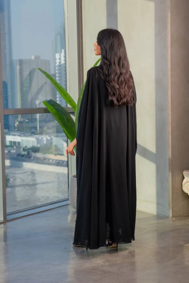 Abaya Bisht Black IB244 Black (Free size)