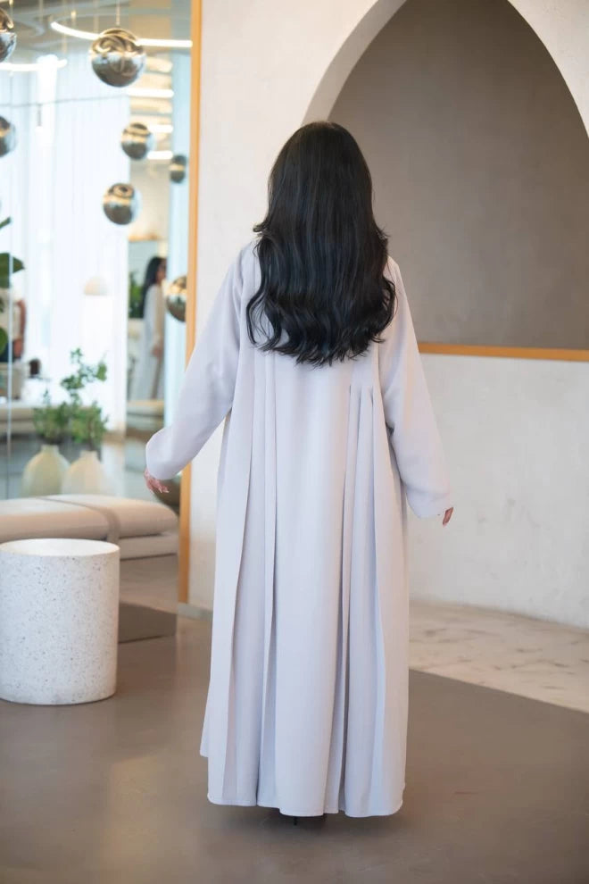 عباية كريب بيج مع طيات C:IB324 بيج 