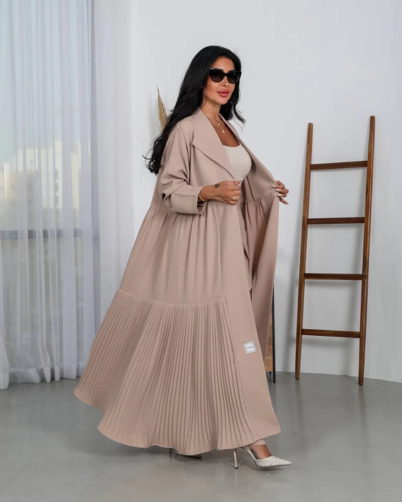 Beige Crepe Abaya IB148 Beage