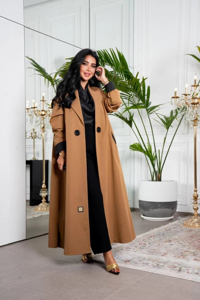 عبايه قطن جملي IB129 Camel