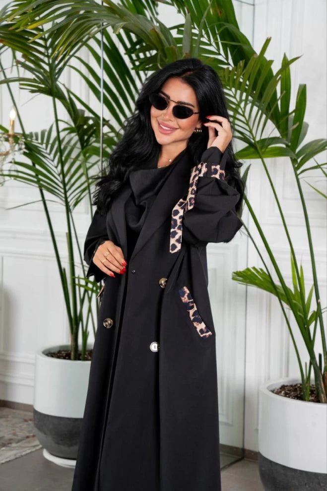 عبايه قطن اسود IB130 Black