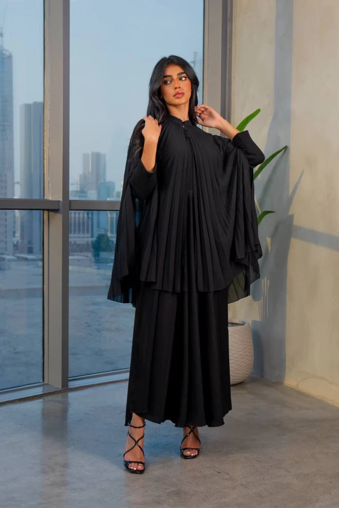 طقم بلوزة وفستان أسود IB241 أسود 