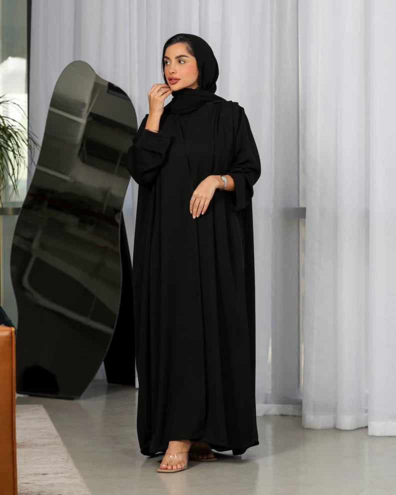 عباية إنترنت سوداء خام IB149 سوداء (مقاس واحد) 