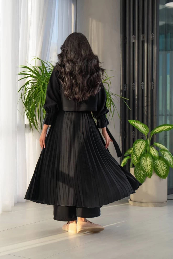 معطف ترنش أسود IB240 