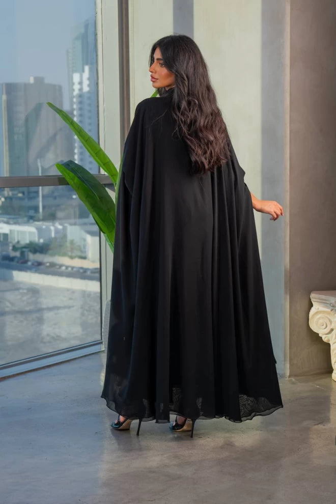 عباية بشت سوداء IB244 أسود (مقاس واحد) 