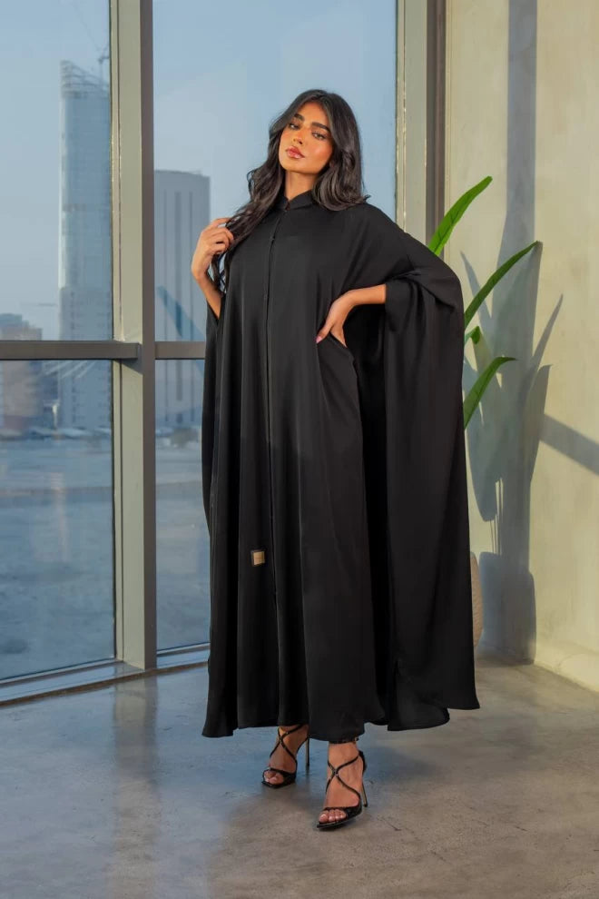 Black Bisht Abaya IB243 Balck (Free size)