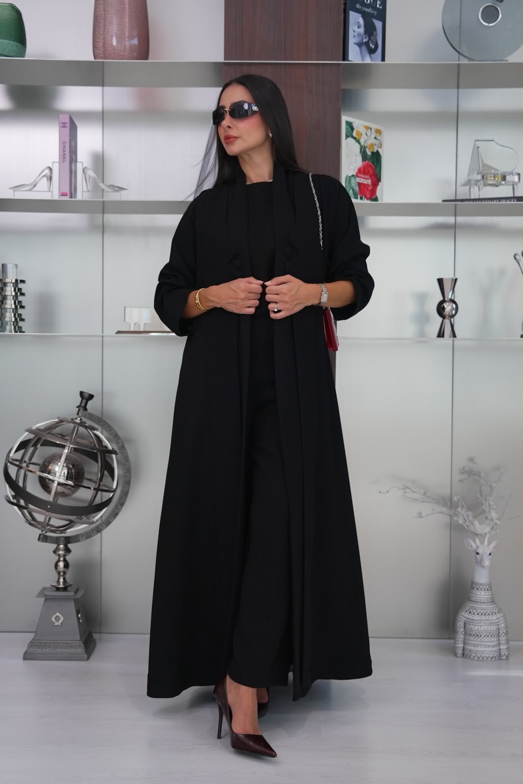 black crepe abaya.C:431
