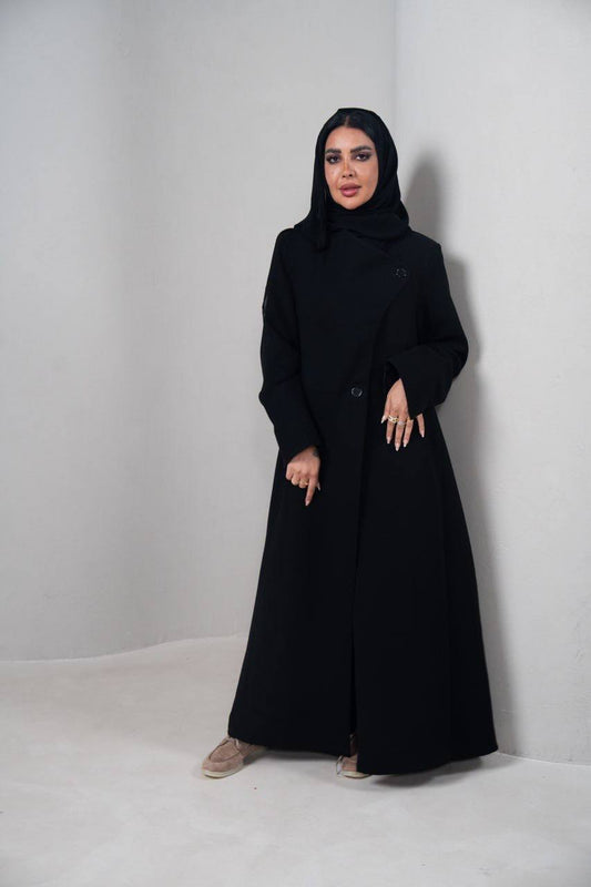 Black crepe abaya C:IB343
