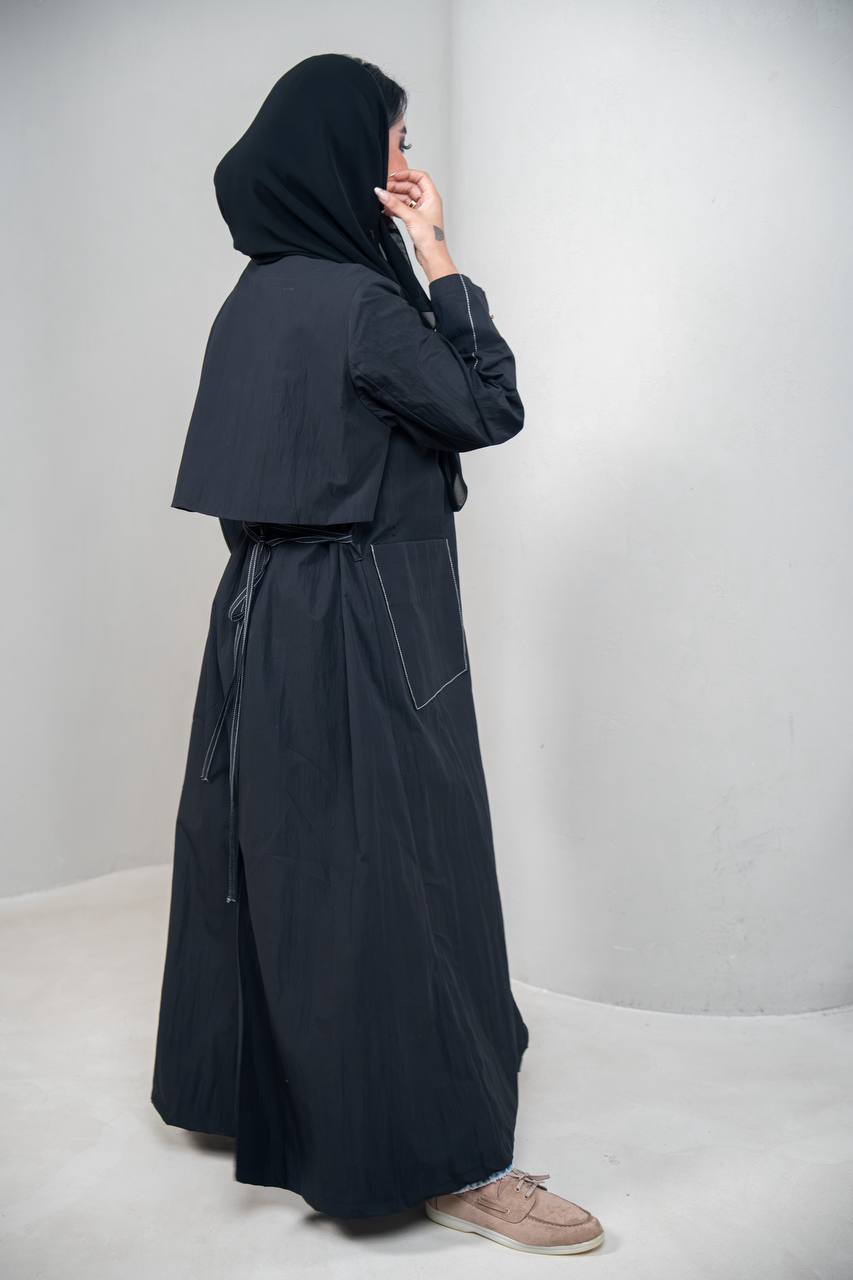 ترنش كوت باللون الاسود C:IB338