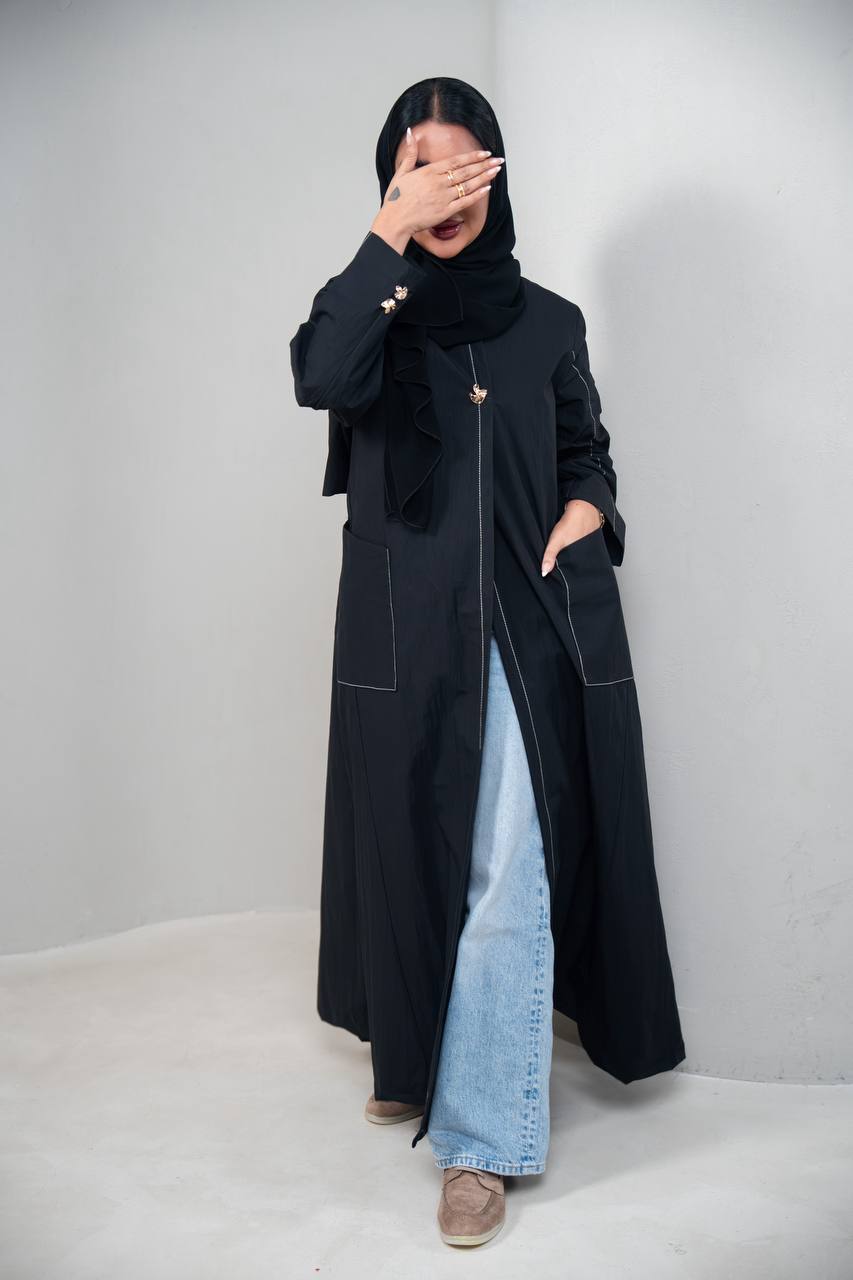 ترنش كوت باللون الاسود C:IB338