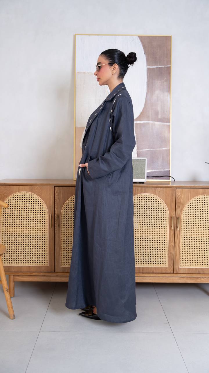 Navy Blue Linen. C:403