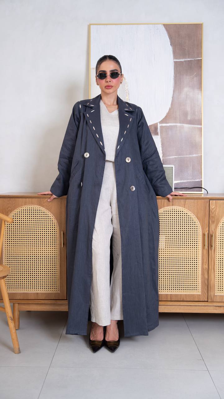Navy Blue Linen. C:403